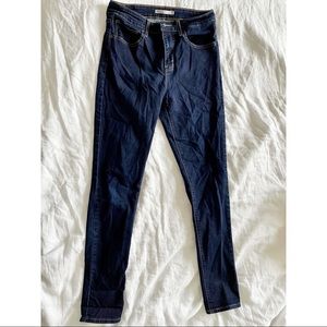 Levi’s mile high skinny jeans, dark wash